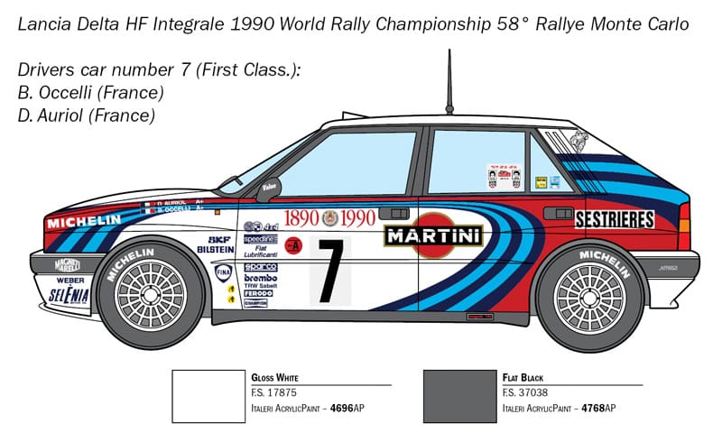 1/24 Italeri #3658 Lancia Delta HF Integrale