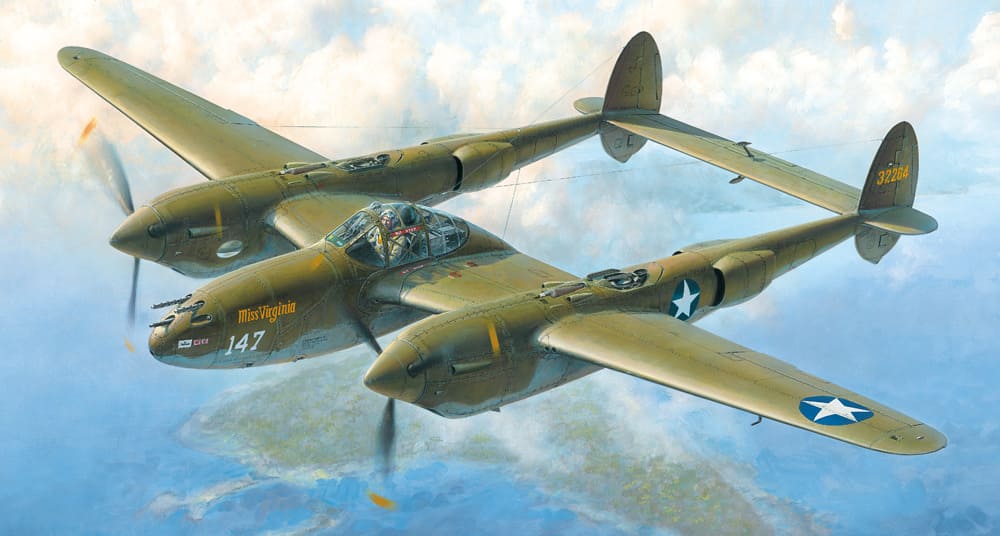 1/48 Tamiya #120 U.S. Fighter Lockheed P-38F/G Lightning