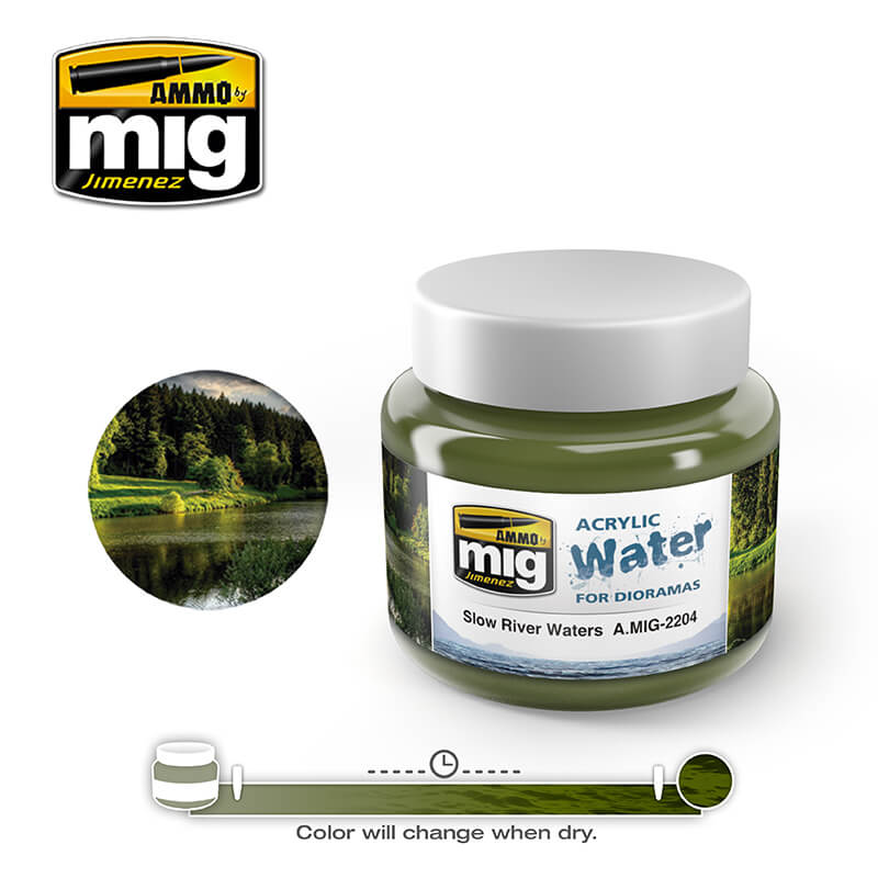 Ammo Acrylic Water (250ml) Slow River Water