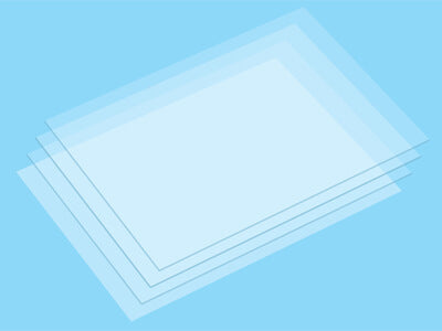 0.2mm thick B6 Heat-Shrinking Clear Plastic Plate (182 x 128mm) (4 pieces)