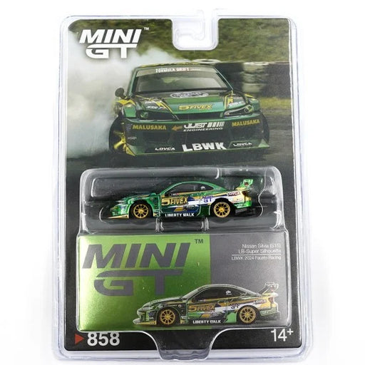1/64 Mini GT Nissan Silvia S15 LB Super Sihouette #858 Green Blister