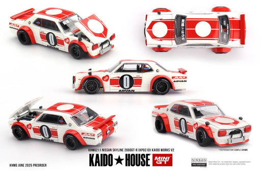1/64 Kaido House by Mini GT Nissan Skyline 2000GT-R (KPGC10) Kaido Works V2 KHMG211-CH