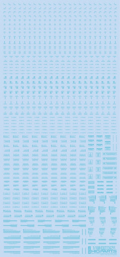 1/100 RB01 Caution Decals Pastel Blue (110mm x 235mm) (1 sheet)