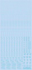 1/100 RB01 Caution Decals Pastel Blue (110mm x 235mm) (1 sheet)