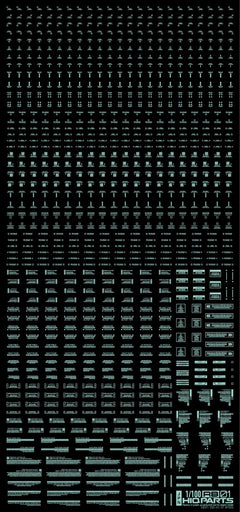 1/100 RB01 Caution Decals Pastel Mint (110mm x 235mm) (1 sheet)