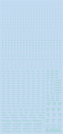1/100 RB01 Caution Decals Pastel Mint (110mm x 235mm) (1 sheet)