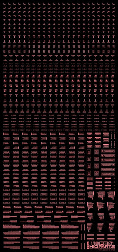 1/100 RB01 Caution Decals Pastel Pink (110mm x 235mm) (1 sheet)