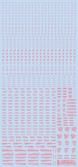 1/100 RB01 Caution Decals Pastel Pink (110mm x 235mm) (1 sheet)