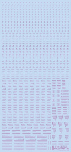 1/100 RB01 Caution Decals Pastel Violet (110mm x 235mm) (1 sheet)