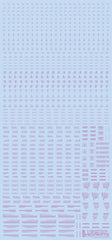 1/100 RB01 Caution Decals Pastel Violet (110mm x 235mm) (1 sheet)