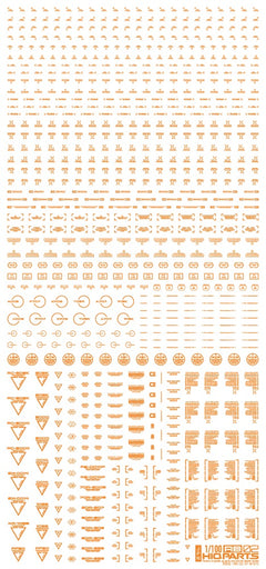 1/100 RB02 Caution Decals One Color Orange (110mm x 235mm) (1 sheet)
