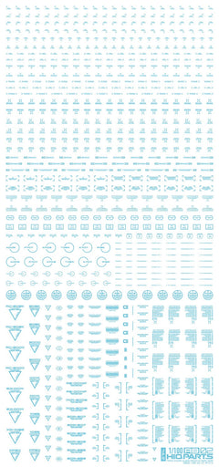 1/100 RB02 Caution Decals Pastel Blue (110mm x 235mm) (1 sheet)
