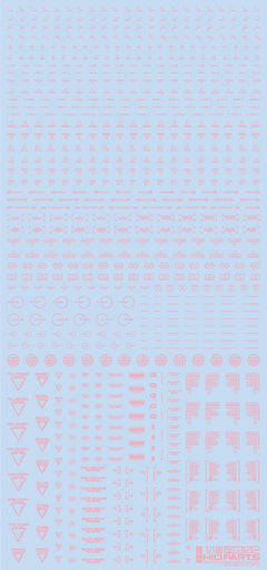 1/100 RB02 Caution Decals Pastel Pink (110mm x 235mm) (1 sheet)
