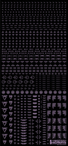 1/100 RB02 Caution Decals Pastel Violet (110mm x 235mm) (1 sheet)