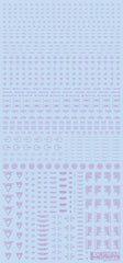 1/100 RB02 Caution Decals Pastel Violet (110mm x 235mm) (1 sheet)