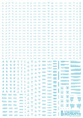 1/144 RB01 Caution Decals Pastel Blue (110mm x 156mm) (1 sheet)