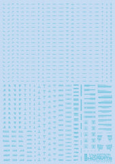 1/144 RB01 Caution Decals Pastel Blue (110mm x 156mm) (1 sheet)