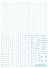 1/144 RB01 Caution Decals Pastel Mint (110mm x 156mm) (1 sheet)