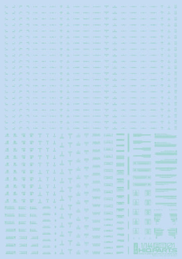 1/144 RB01 Caution Decals Pastel Mint (110mm x 156mm) (1 sheet)