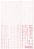 1/144 RB01 Caution Decals Pastel Pink (110mm x 156mm) (1 sheet)