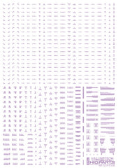 1/144 RB01 Caution Decals Pastel Violet (110mm x 156mm) (1 sheet)
