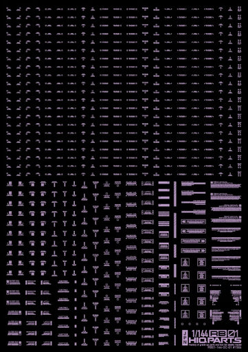 1/144 RB01 Caution Decals Pastel Violet (110mm x 156mm) (1 sheet)