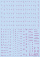 1/144 RB01 Caution Decals Pastel Violet (110mm x 156mm) (1 sheet)
