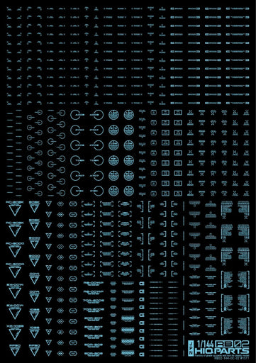 1/144 RB02 Caution Decals Pastel Blue (110mm x 156mm) (1 sheet)