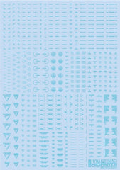 1/144 RB02 Caution Decals Pastel Blue (110mm x 156mm) (1 sheet)