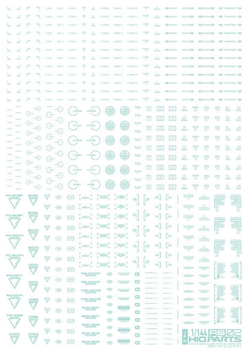 1/144 RB02 Caution Decals Pastel Mint (110mm x 156mm) (1 sheet)