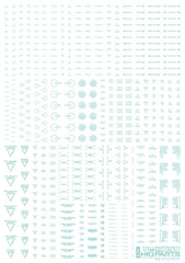 1/144 RB02 Caution Decals Pastel Mint (110mm x 156mm) (1 sheet)