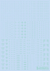 1/144 RB02 Caution Decals Pastel Mint (110mm x 156mm) (1 sheet)