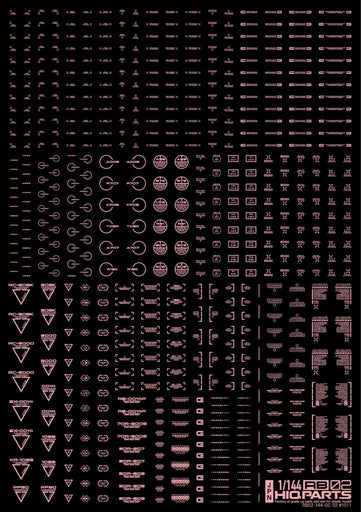 1/144 RB02 Caution Decals Pastel Pink (110mm x 156mm) (1 sheet)