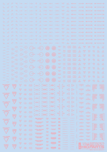 1/144 RB02 Caution Decals Pastel Pink (110mm x 156mm) (1 sheet)