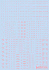 1/144 RB02 Caution Decals Pastel Pink (110mm x 156mm) (1 sheet)