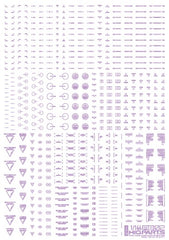 1/144 RB02 Caution Decals Pastel Violet (110mm x 156mm) (1 sheet)