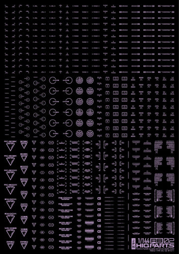 1/144 RB02 Caution Decals Pastel Violet (110mm x 156mm) (1 sheet)