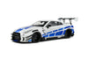1/18 Solido Nissan GT-R R35 with Liberty Walk Body Kit 2.0 Pearlescent White/Blue