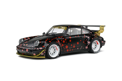 1/18 Solido Porsche 911 964  RWB Aoki 2021 Matt Black w/Cherry Blossom 2021 S1807507