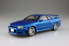 1/24 Aoshima Initial D #09 Nissan Skyline GT-R V Spec II Nur Kozo Hoshino ver.
