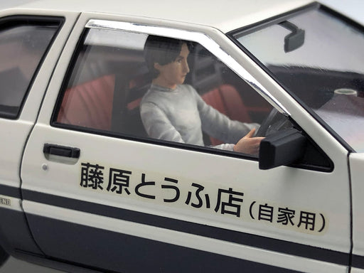 1/24 Aoshima Initial D #14 Toyota AE86 Sprinter Trueno Takumi Fujiwara Project D ver. with Figure
