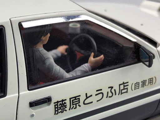 1/24 Aoshima Initial D #14 Toyota AE86 Sprinter Trueno Takumi Fujiwara Project D ver. with Figure