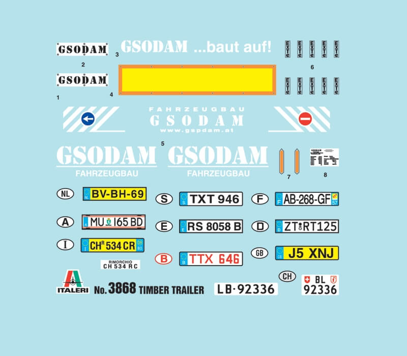 1/24 Italeri #3868 Timber Trailer