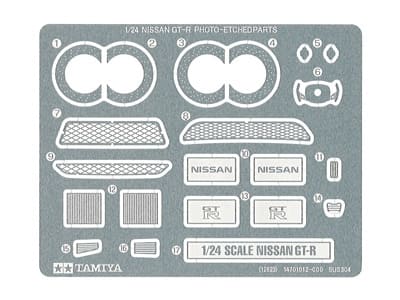 1/24 Tamiya Sports Car Photo Etched Parts Set for Nissan R35 GT-R