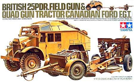 1/35 Tamiya MM #044 British Field Gun Ordnance QF 25 Pounder & Quad Gun Tractor