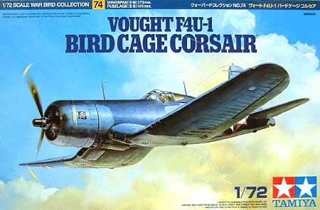 1/72 Tamiya #74 U.S. Carrier Fighter Vought F4U-1 Birdcage Corsair