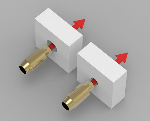 1.3mm EZ Metal Gun Muzzle Short Silver (1.3/0.8mm outer/inner diameter with 0.5mm peg x 1.5mm long w/o peg) (10 pieces)