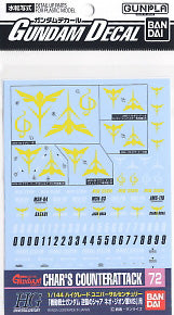 Gundam Decal #072 for 1/144 scale Char's Counterattack MS (Neo Zeon)