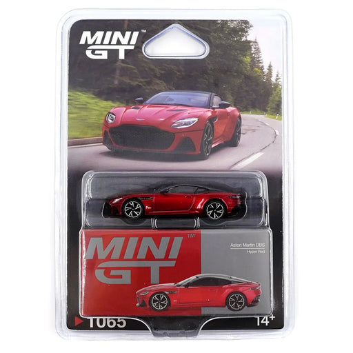 1/64 Mini GT Aston Martin DBS Hyper Red MGT01065-BL BLISTER