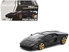 1/64 PopRace PR64-341 Lamborghini Countach LPI 800-4 Black (MP)